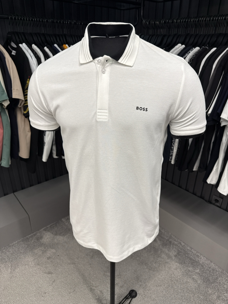 Boss Polo Yaka(1407-Beyaz)
