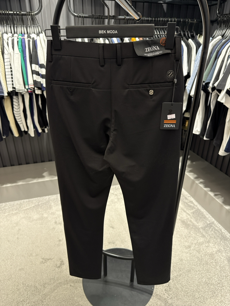 İthal ZEGNA Kırışmayan Kumaş Jogger Pantolon (0102-Siyah)