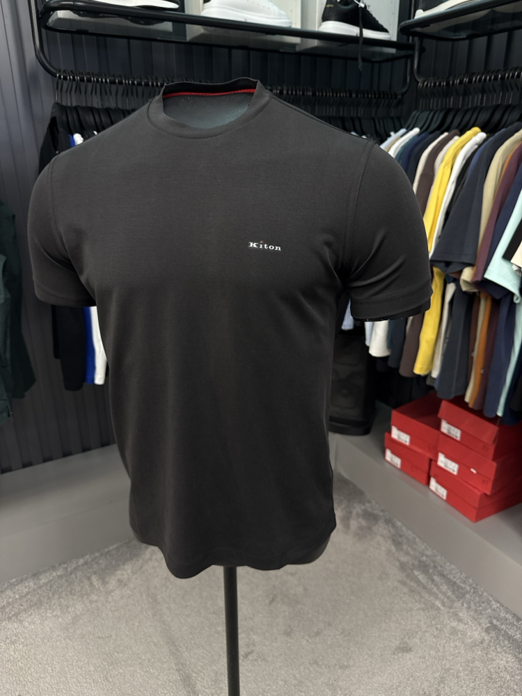 İthal Kiton T-shirt  Kırışmayan Kumaş (2286-Siyah)