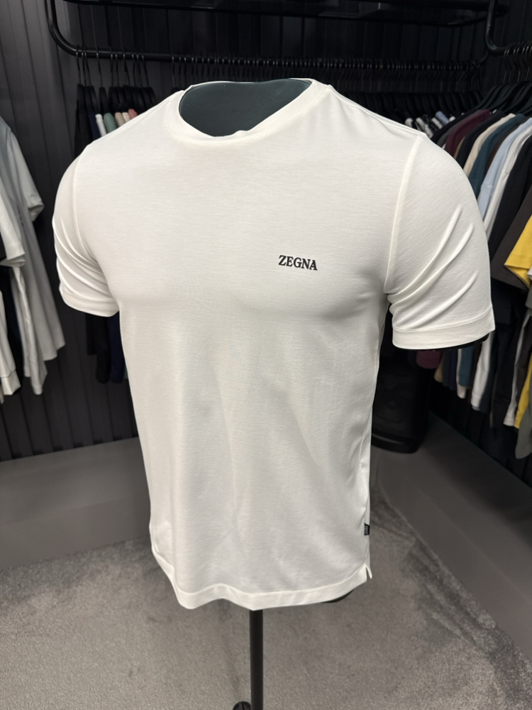 İthal  ZEGNA T-shirt  Kırışmayan Kumaş (15063-Beyaz)