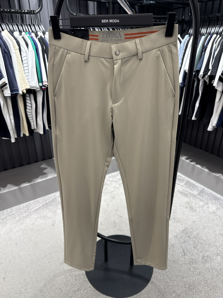 İthal ZEGNA Kırışmayan Kumaş Jogger Pantolon (0102-Bej)