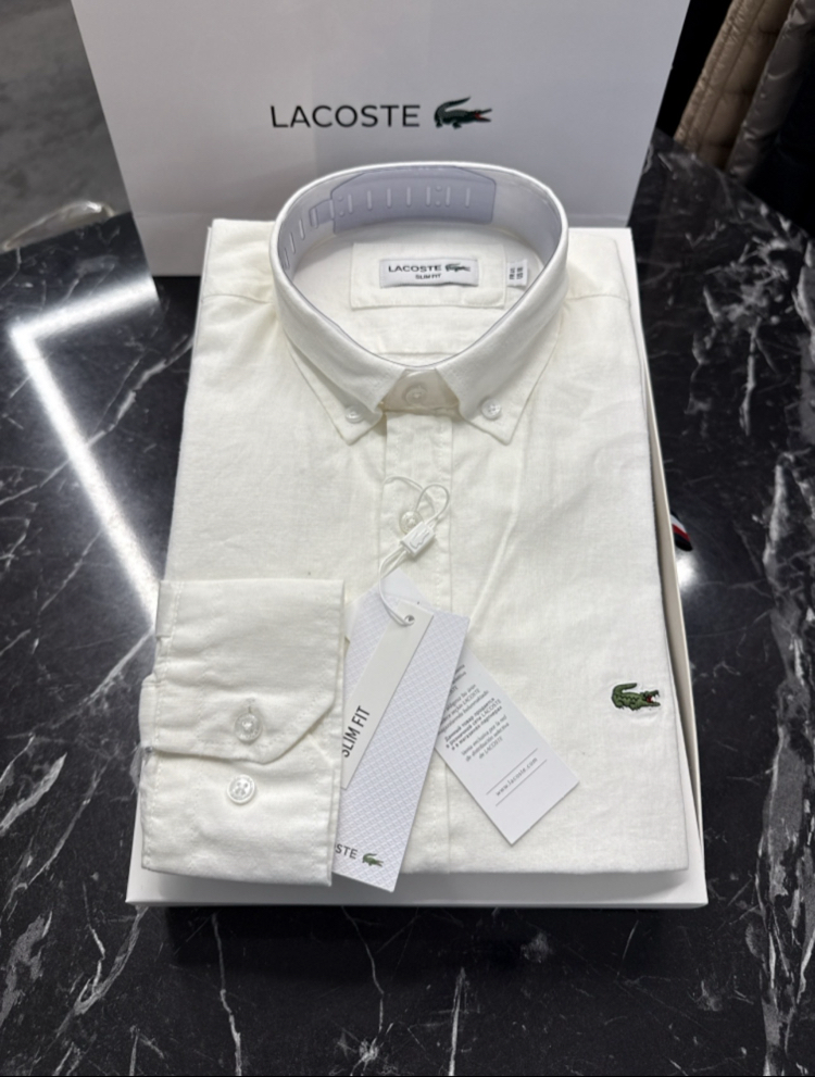 Regular fit Ham Keten Gömlek (-1802-Beyaz)