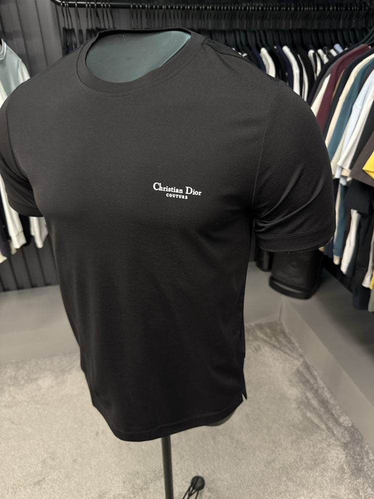 İthal Christian Dior T-shirt  Kırışmayan Kumaş (15056-Siyah)
