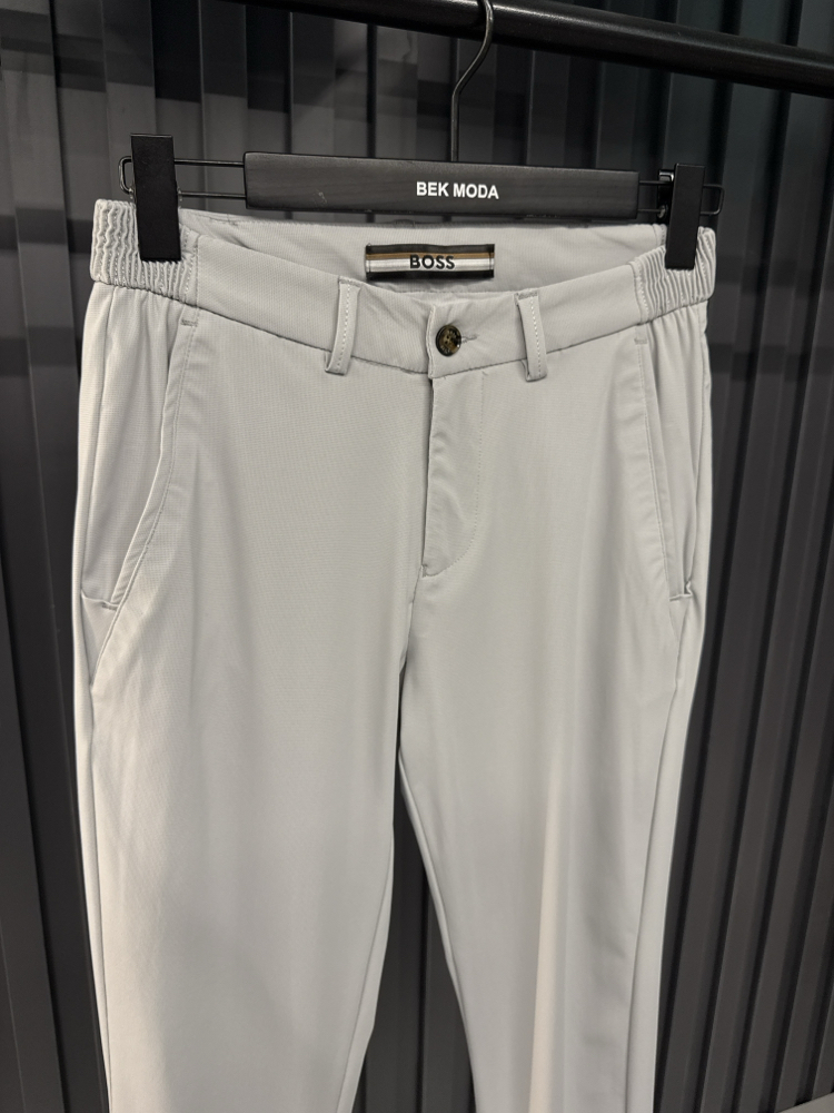 Boss  Kırışmayan Kumaş Jogger Pantolon(1088-Gri)