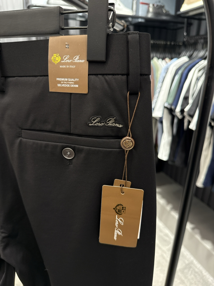 İthal Lora Piana Kırışmayan Kumaş Jogger Pantolon (0110-Siyah)