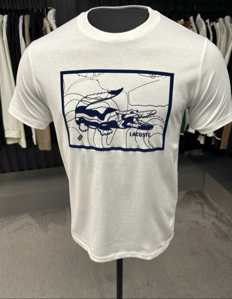 Süet Baskılı T-shirt (26108-Beyaz)
