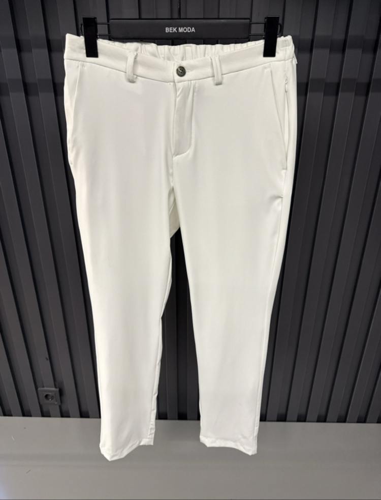 Modal Kırışmayan Kumaş Jogger Pantolon(1102-Beyaz)