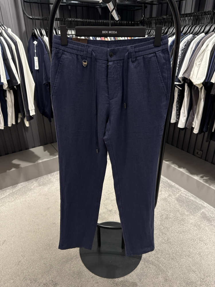 İthal Tom Ford Ham Keten Pantolon (0117-Lacivert)