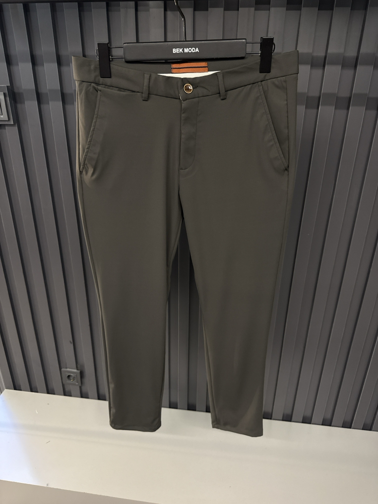 Zegna  Kırışmayan Kumaş Jogger Pantolon(1089-Haki)