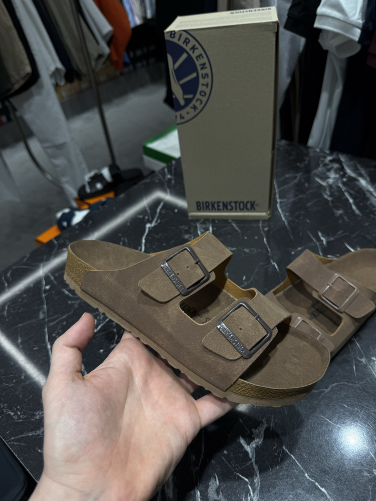 Birkenstock Arizona Süet Çift Toka (Kahverengi )