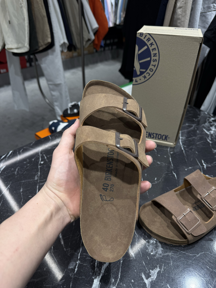 Birkenstock Arizona Süet Çift Toka (Kahverengi )