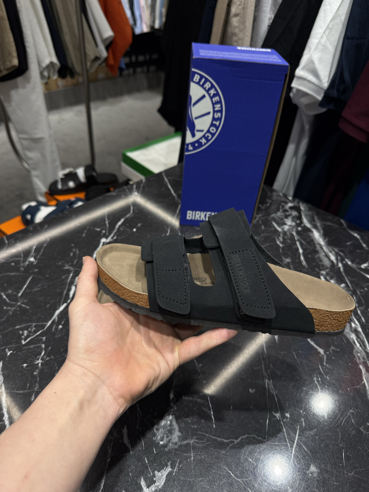 Birkenstock Yeni Sezon Cırtlı Terlik (Siyah)