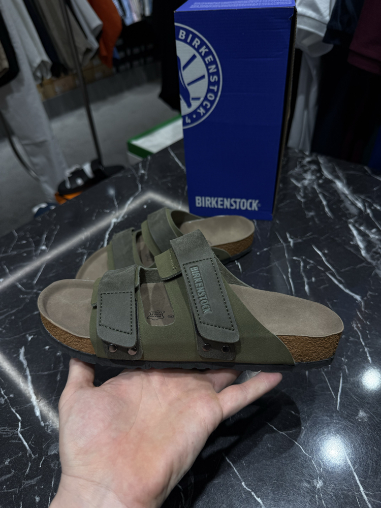 Birkenstock Yeni Sezon Cırtlı Terlik (Haki)