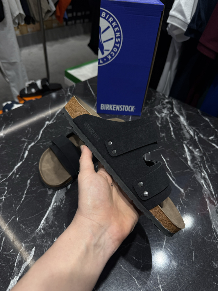 Birkenstock Yeni Sezon Cırtlı Terlik (Siyah)