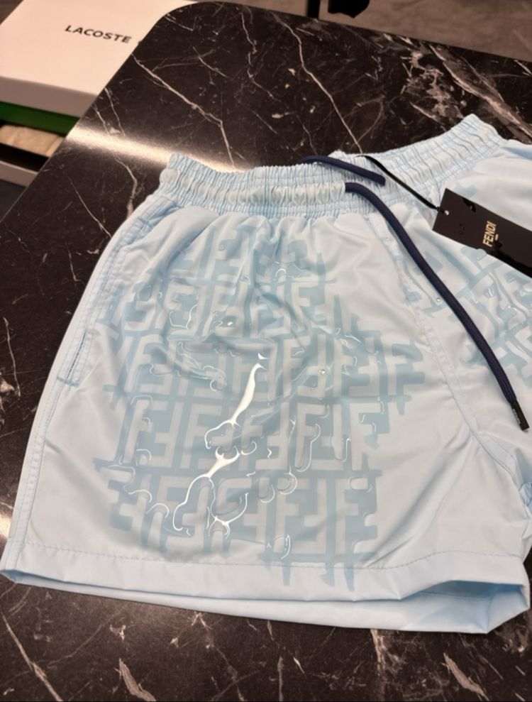 Fendi Hologram (F) Desenli Deniz Şortu (0609) 