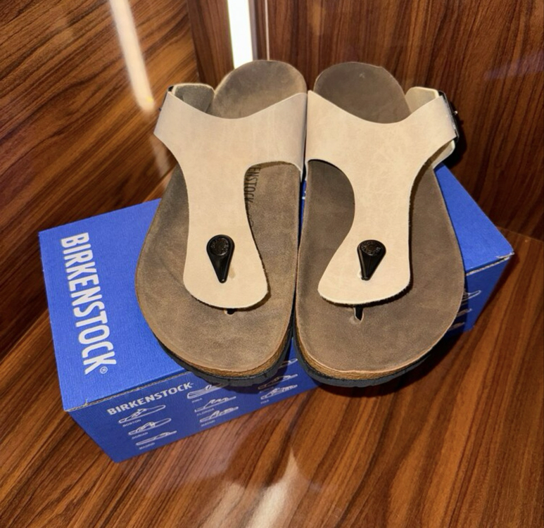 Birkenstock Gizeh Parmak Arası Terlik (Krem)