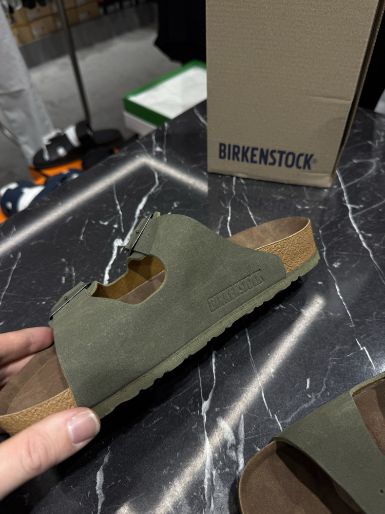 Birkenstock Arizona Süet Çift Toka (Haki)
