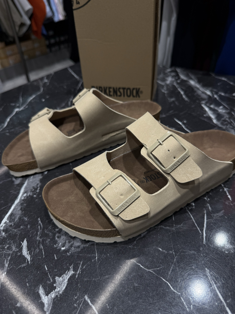 Birkenstock Arizona Süet Çift Toka (Bej)