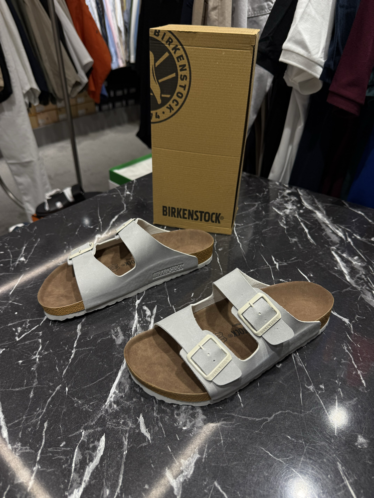 Birkenstock Arizona Süet Çift Toka (Taş)