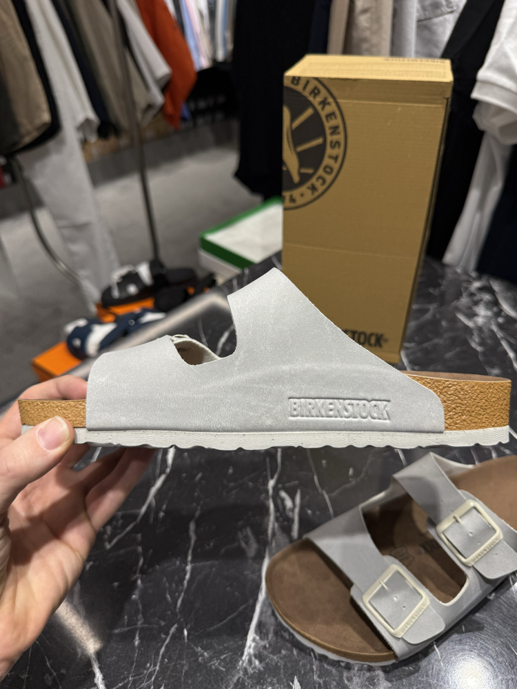 Birkenstock Arizona Süet Çift Toka (Taş)