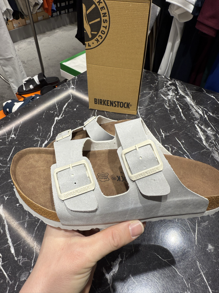 Birkenstock Arizona Süet Çift Toka (Taş)