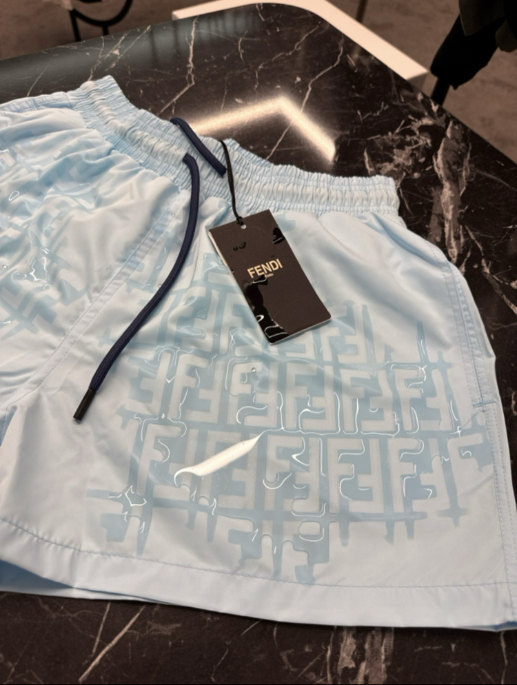 Fendi Hologram (F) Desenli Deniz Şortu (0609) 