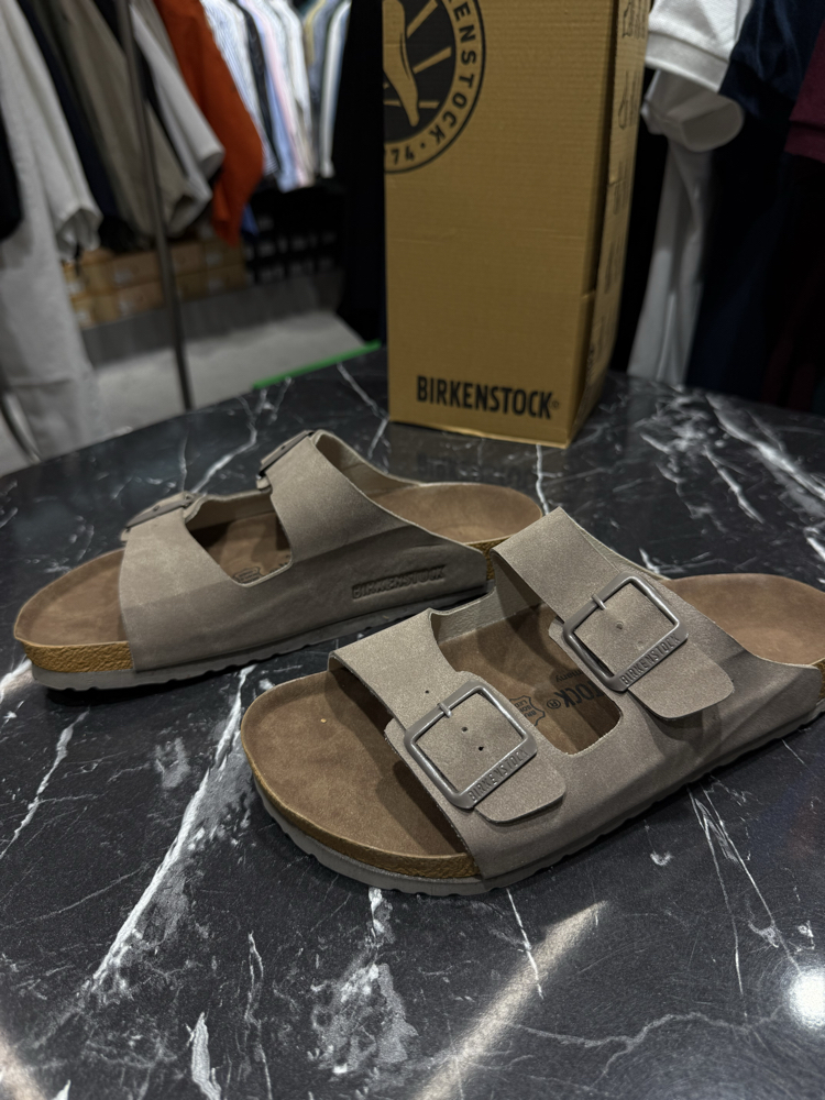 Birkenstock Arizona Süet Çift Toka (Vizon)
