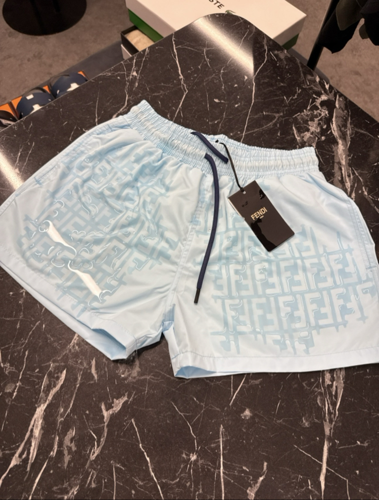 Fendi Hologram (F) Desenli Deniz Şortu (0609) 