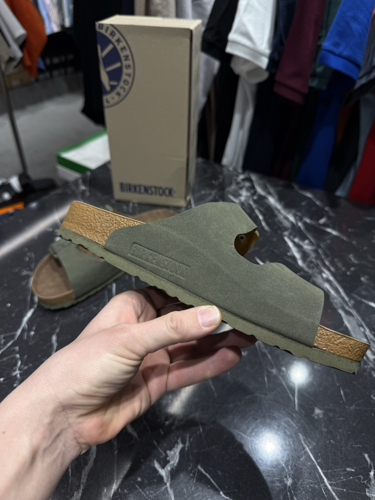 Birkenstock Arizona Süet Çift Toka (Haki)