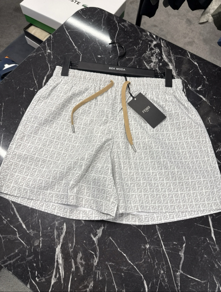 Fendi (F) Desenli Deniz Şortu