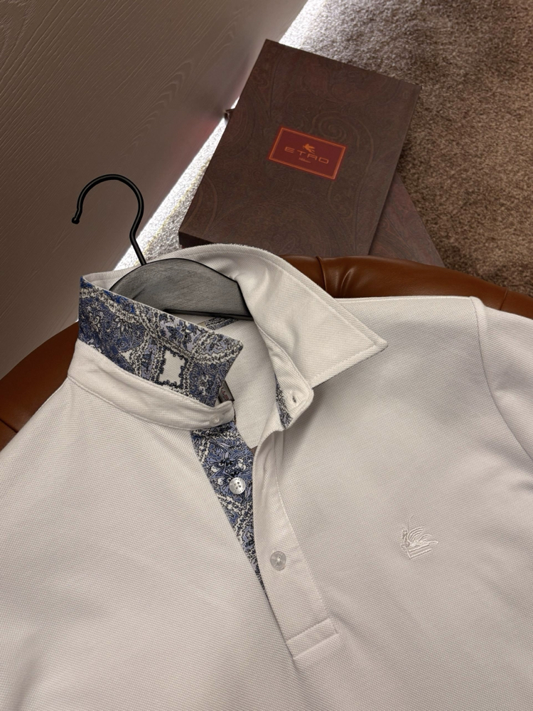 Etro Polo Yaka (3374-Beyaz)