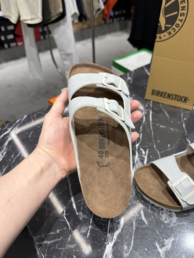 Birkenstock Arizona Süet Çift Toka (Taş)