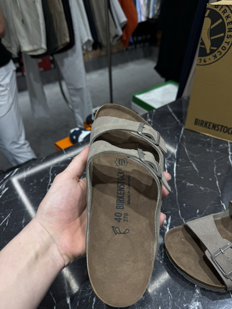 Birkenstock Arizona Süet Çift Toka (Vizon)