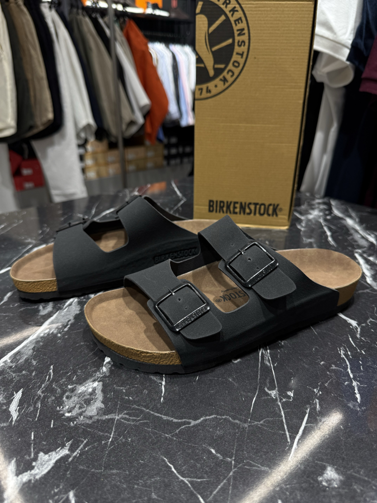 Birkenstock Arizona Süet Çift Toka (Siyah)