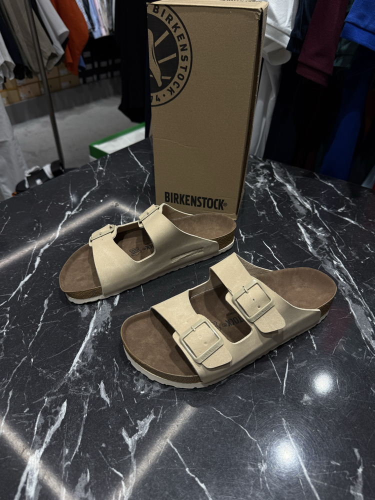 Birkenstock Arizona Süet Çift Toka (Bej)