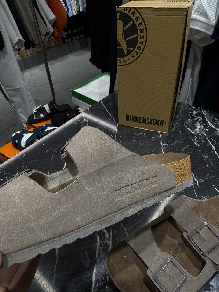 Birkenstock Arizona Süet Çift Toka (Vizon)