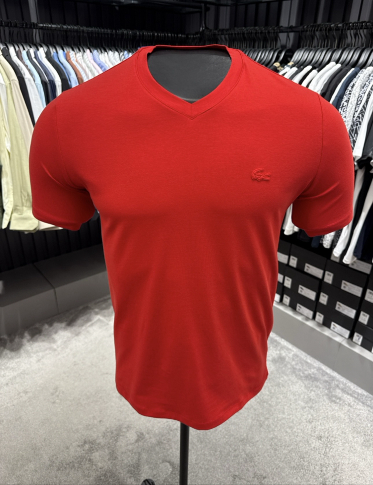 V Yaka T-shirt (2001 -Kırmızı)
