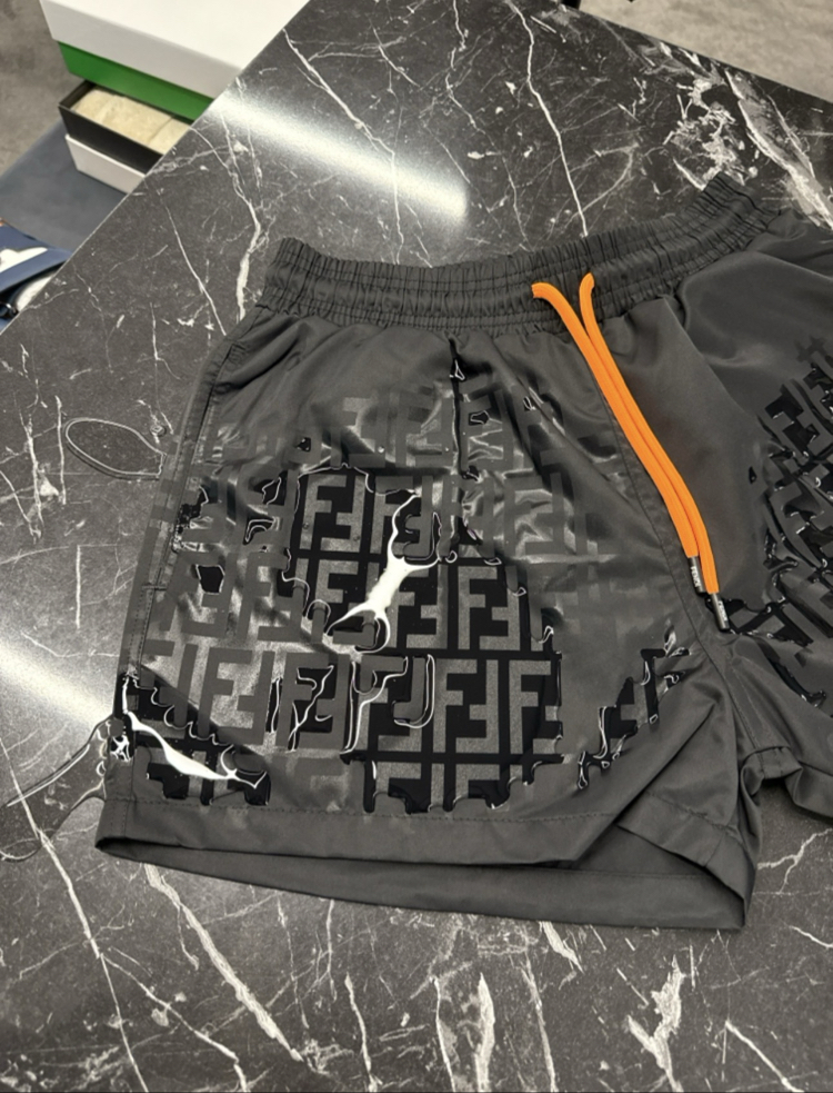 Fendi Hologram (F) Desenli Deniz Şortu (0609) 