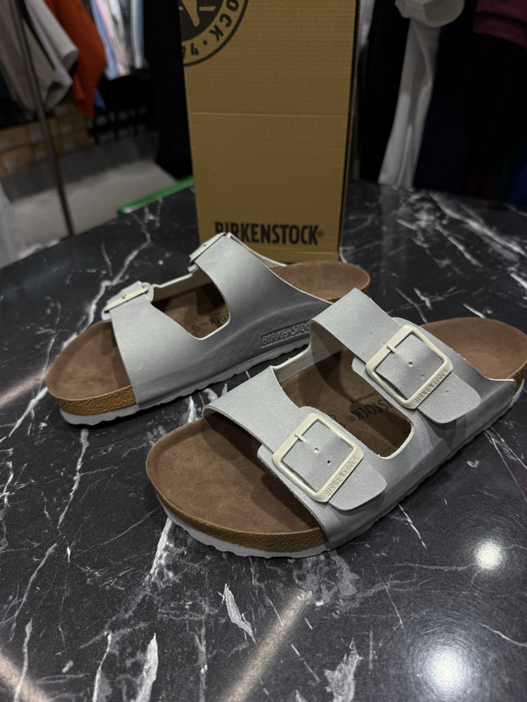 Birkenstock Arizona Süet Çift Toka (Taş)
