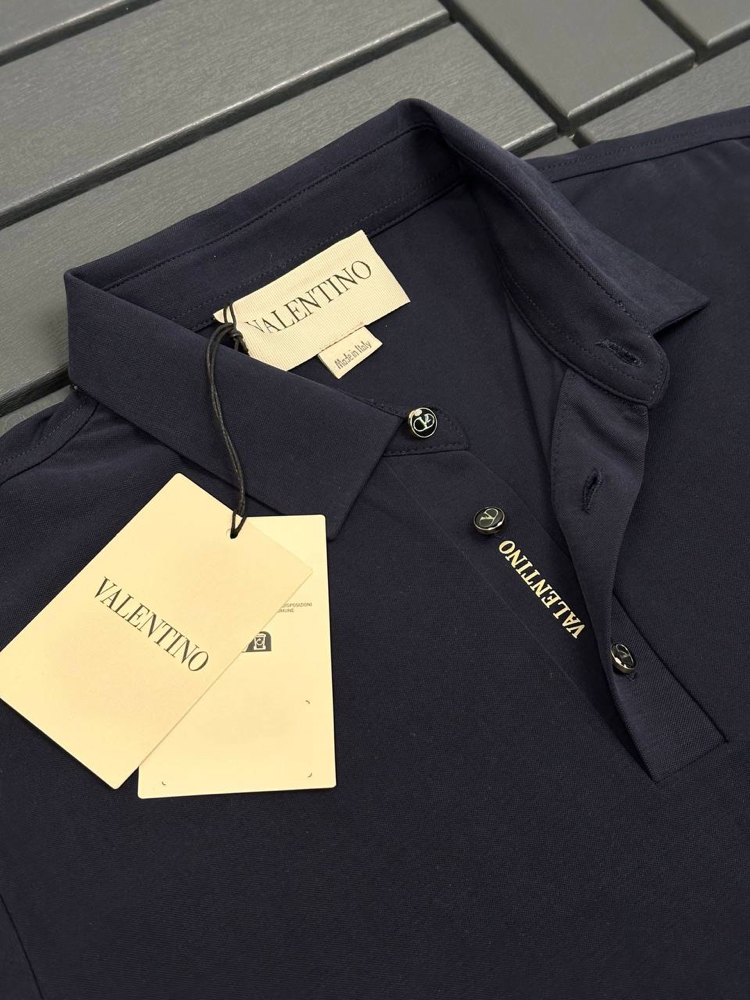 İthal Valentino Polo Yaka  Kırışmayan Kumaş (10067-Lacivert)