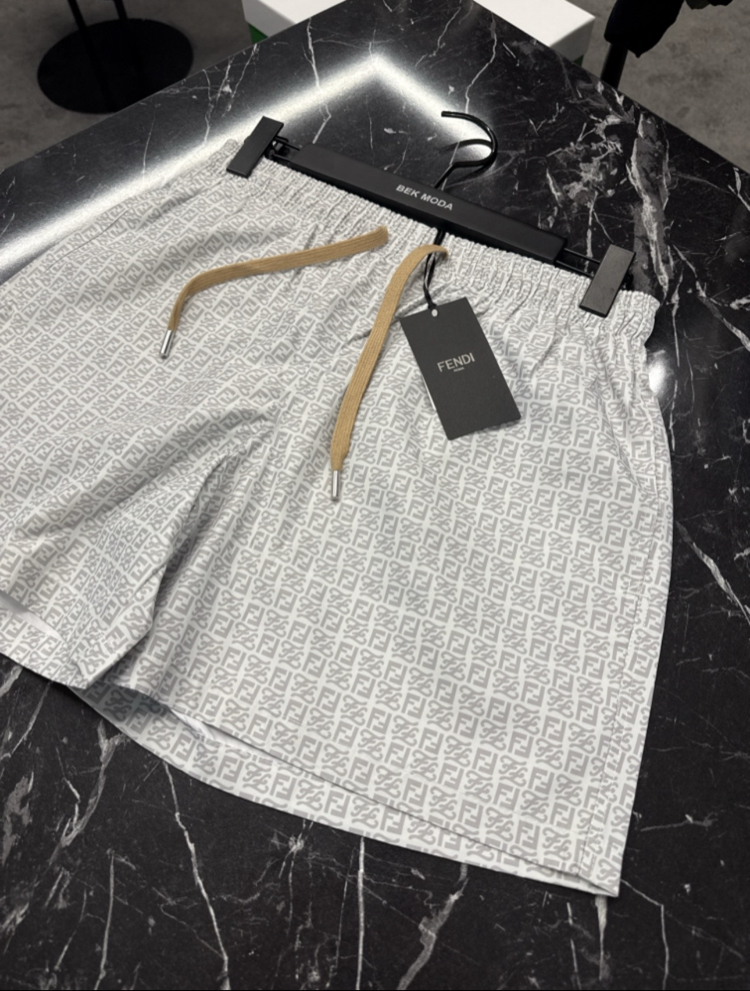 Fendi (F) Desenli Deniz Şortu