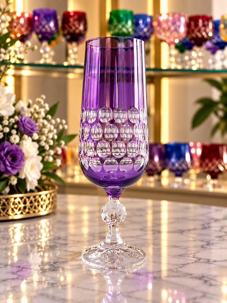 180 ML STERNA KAHVEYANI KADEH DİK DAMLA MOR