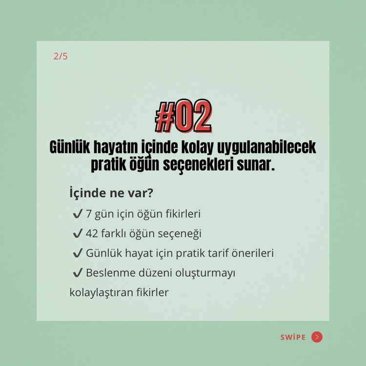 Farkındalıkla Beslenmeyi Destekleyen Öğünler-7 Günlük 