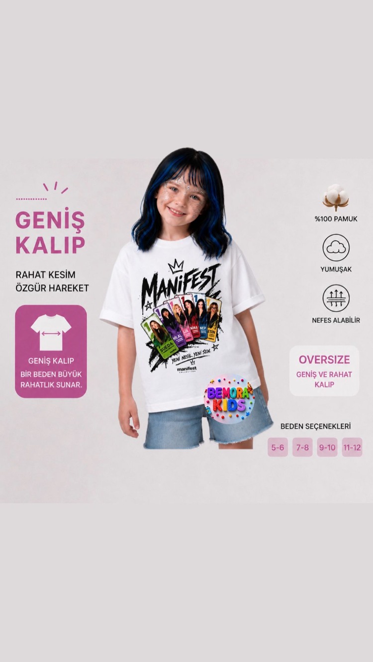 manifest baskılı tişört
