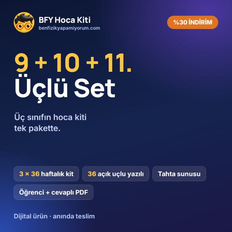 BFY Hoca Kiti — 9 + 10 + 11. Sınıf ÜÇLÜ SET · %30 İndirim