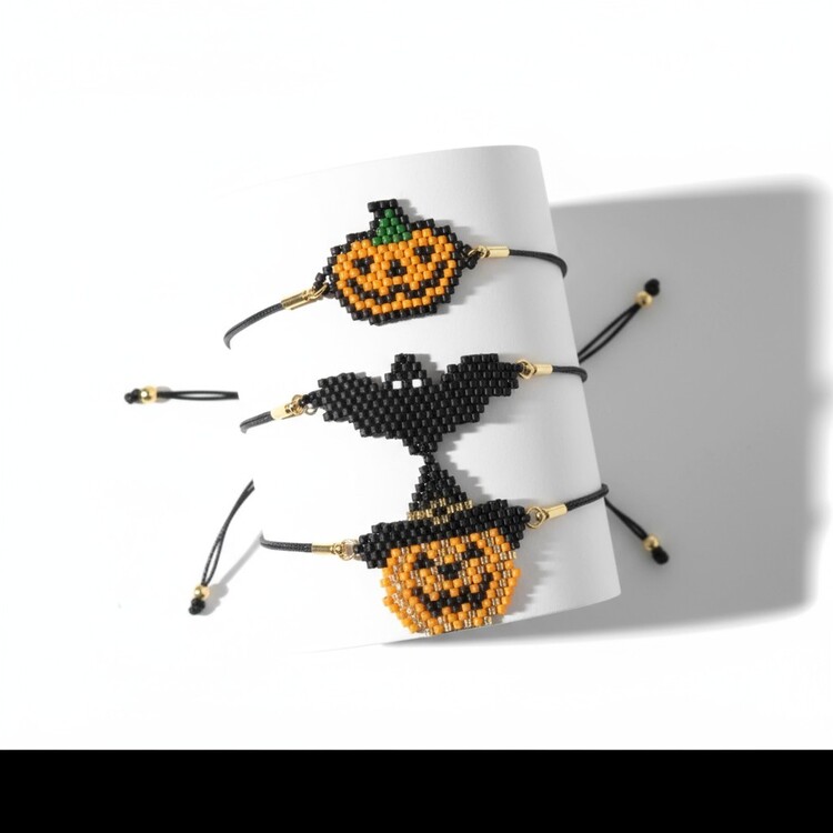 Cadılar Bayramı / Hallowen Tasarımlı Üçlü Bileklik Takımı