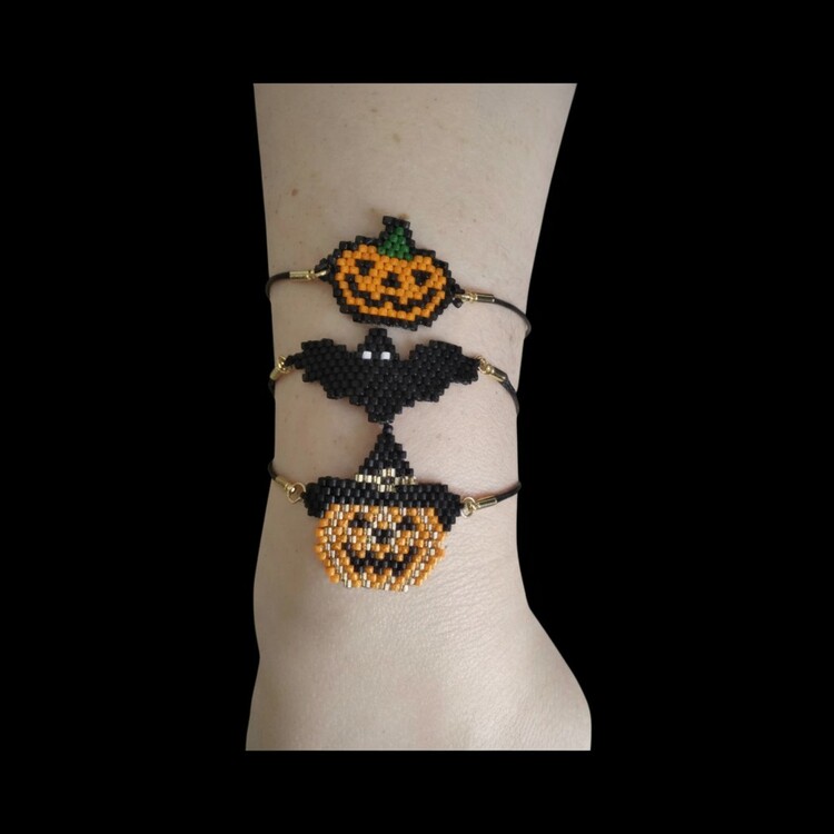 Cadılar Bayramı / Hallowen Tasarımlı Üçlü Bileklik Takımı
