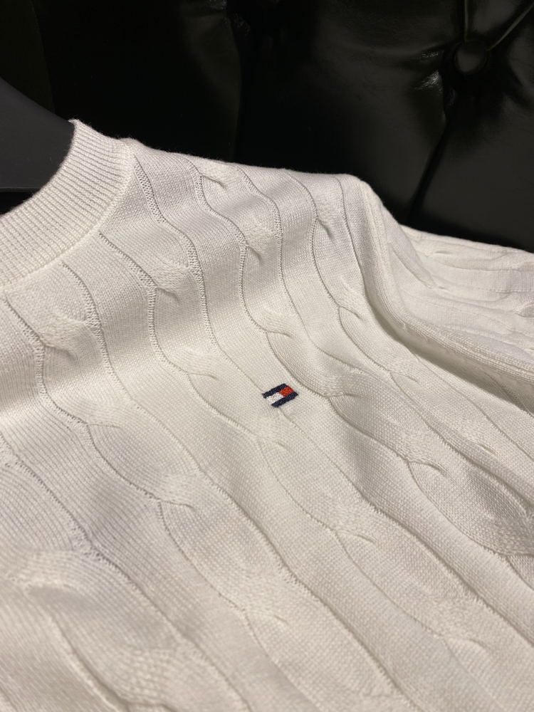 Tommy Hilfiger- Premium Beyaz Triko Kazak