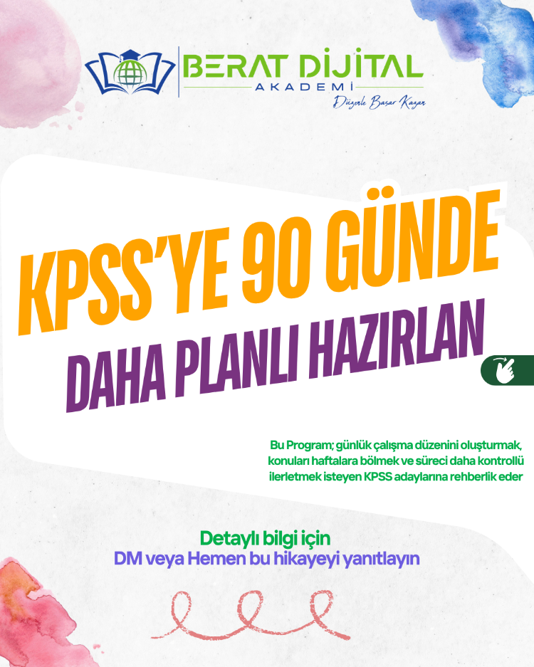 KPSS 90 Günlük Program + Excel Takip Sistemi