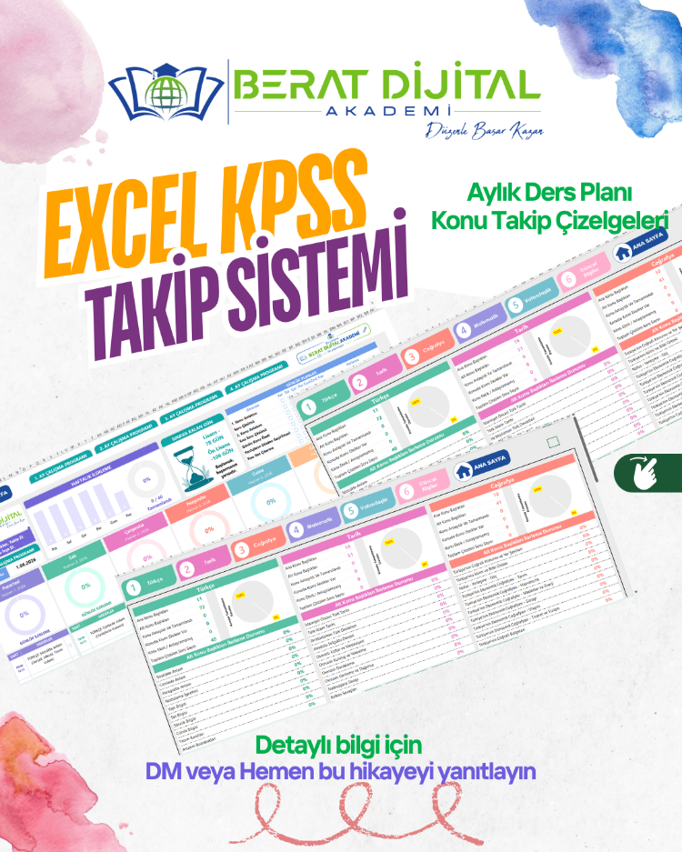 KPSS 90 Günlük Program + Excel Takip Sistemi